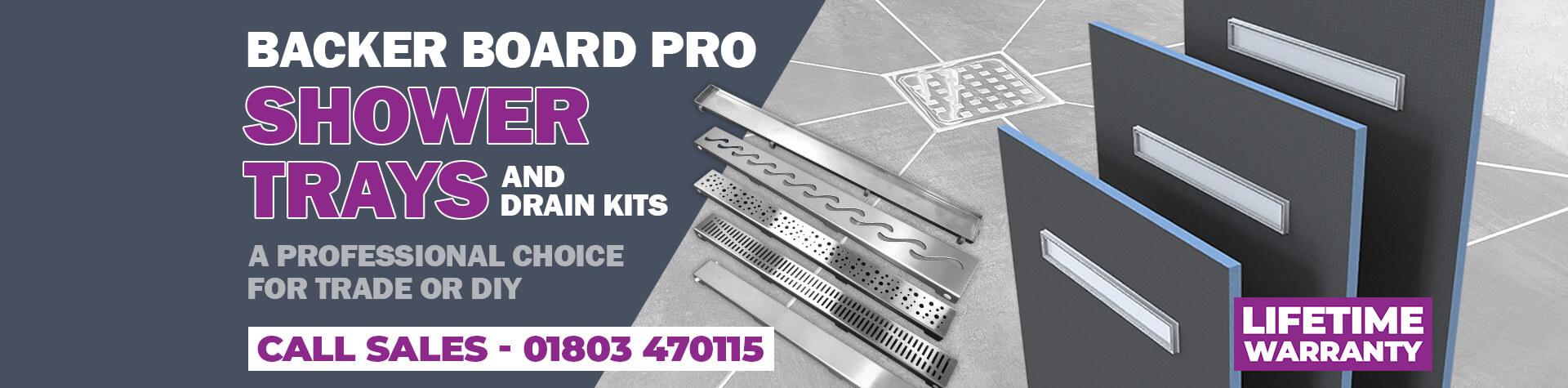 Backer Board PRO - Insulated Shower Trays and Drain Kits