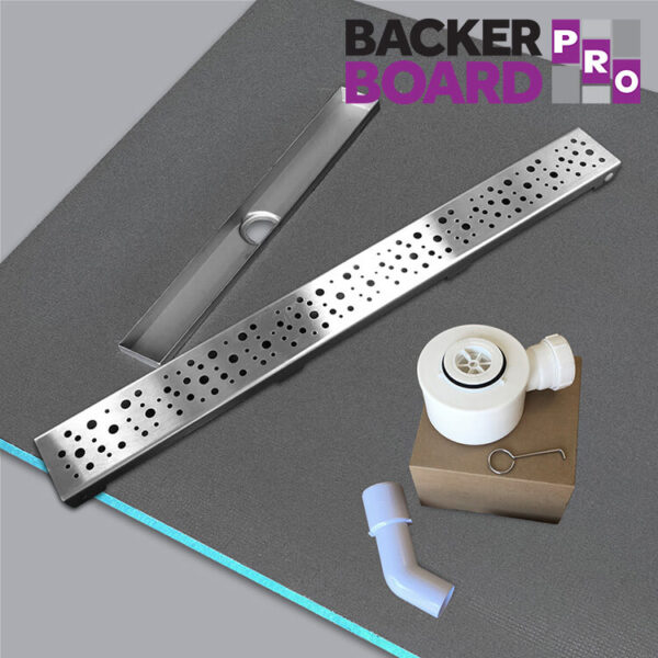 Backer Board PRO Shower Tray with Linear Drain Kit