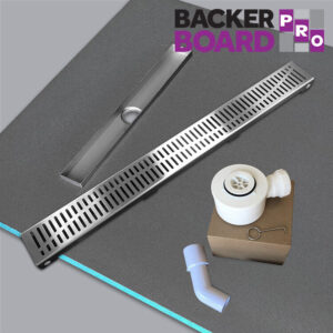 Backer Board PRO Shower Tray with Linear Drain Kit